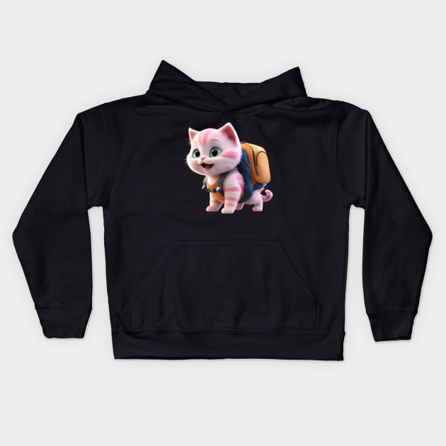 🐾 Express your love for kitties with our unique designs! Kids Hoodie by Bruja Maldita